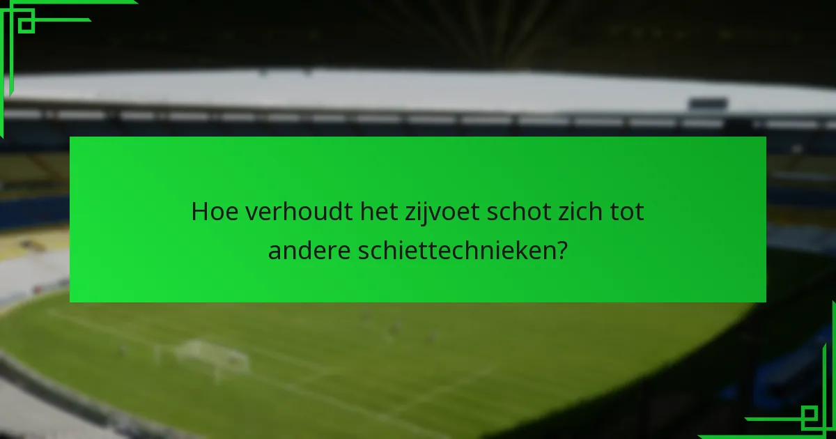 Wat zijn de belangrijkste mechanica van het uitvoeren van een zijvoet schot?