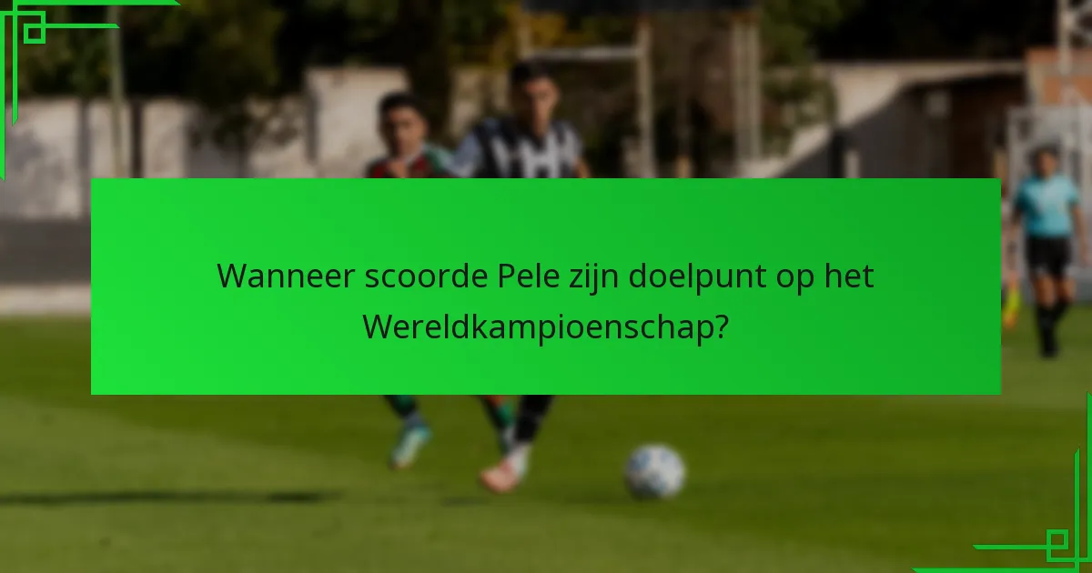 Welke andere doelpunten zijn vergelijkbaar met Pele’s doelpunt op het Wereldkampioenschap?