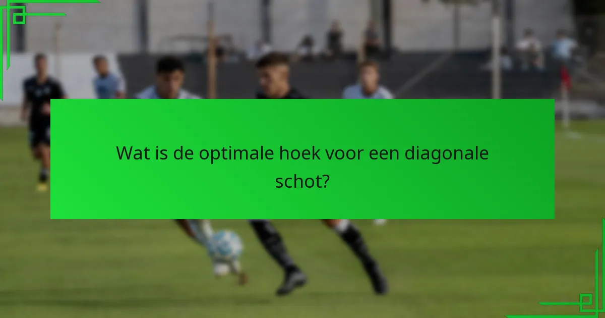 Hoe kan de precisie in diagonale schoten worden verbeterd?