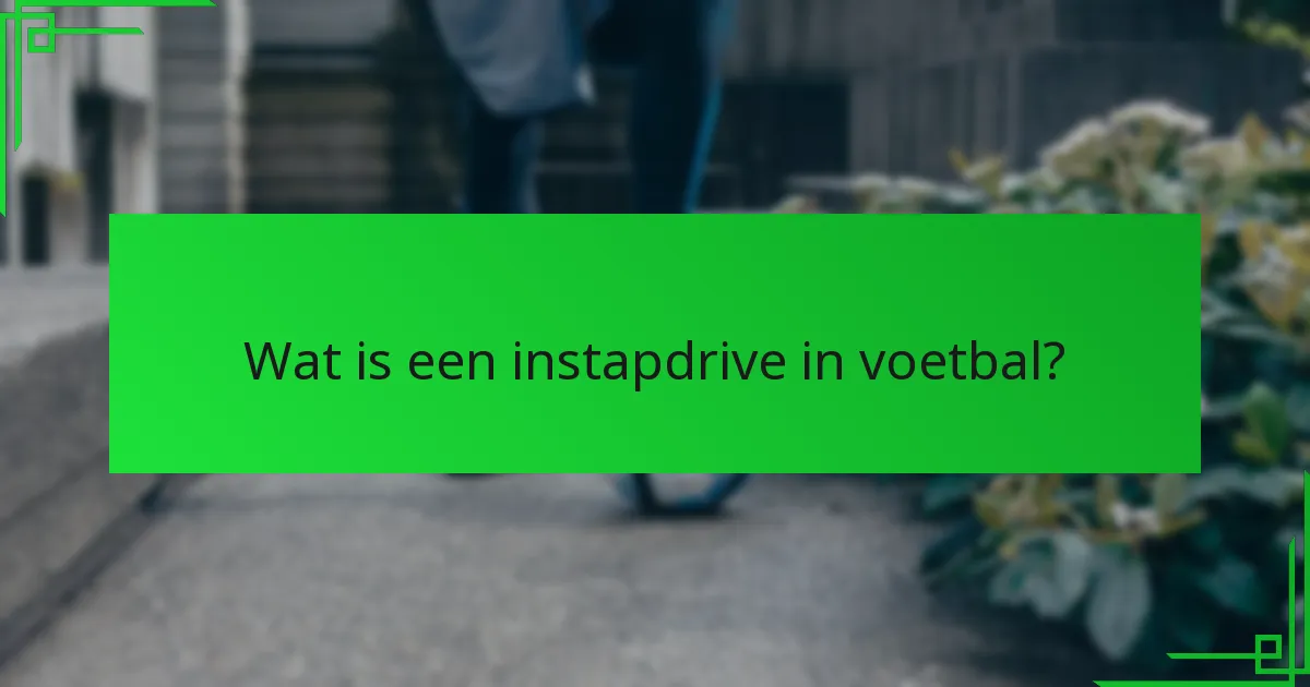 Hoe belangrijk is follow-through in de instapdrive?